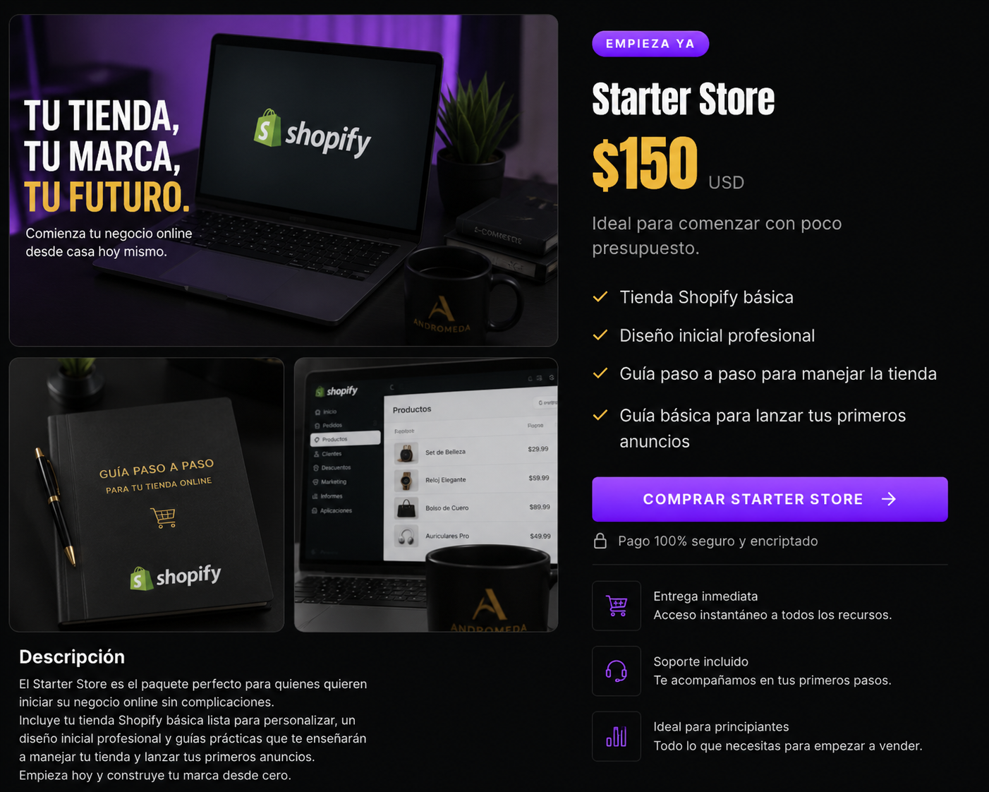 Starter Store $150 USD